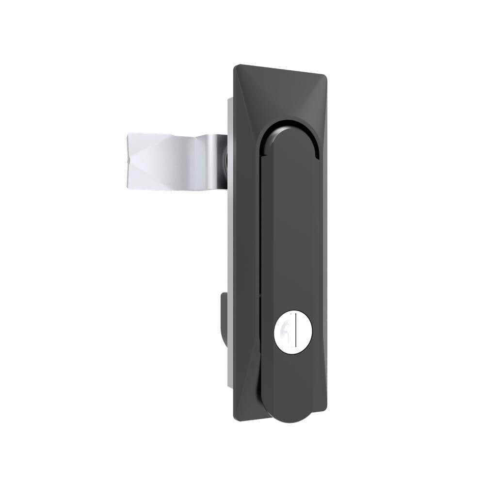 30 Black Finished Zinc Alloy K333 Rotary Handle Flat Lock | Universal Left Right Open Industrial Electrical Cabinet Lock