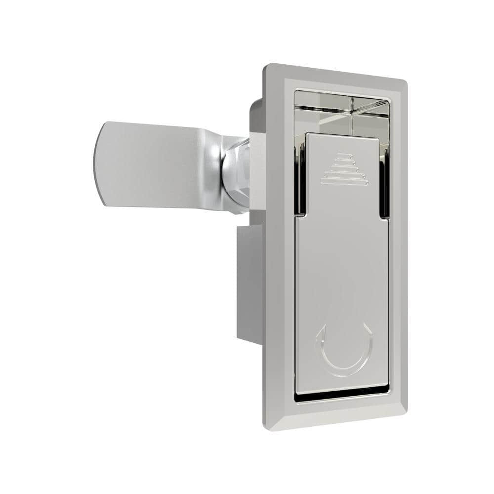 94 Bright Chrome Plated Zinc Alloy Medium Embedded Lift-turn Compression Latch | Unlimited Mount Hidden Cabinet Compression Lock