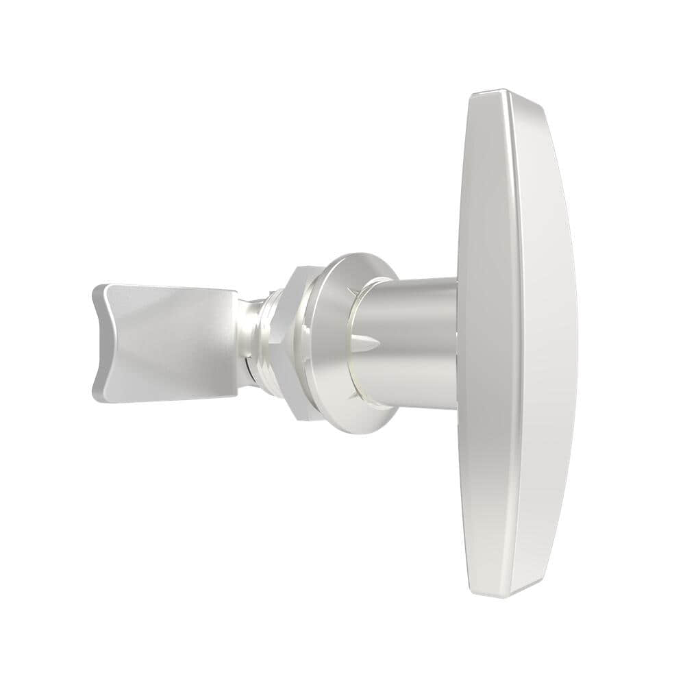 109 Bright Chrome Plated Zinc Alloy EMKA Manual T-Handle Rotary Lock | Multi-purpose Industrial Cabinet Hand Turn Lock