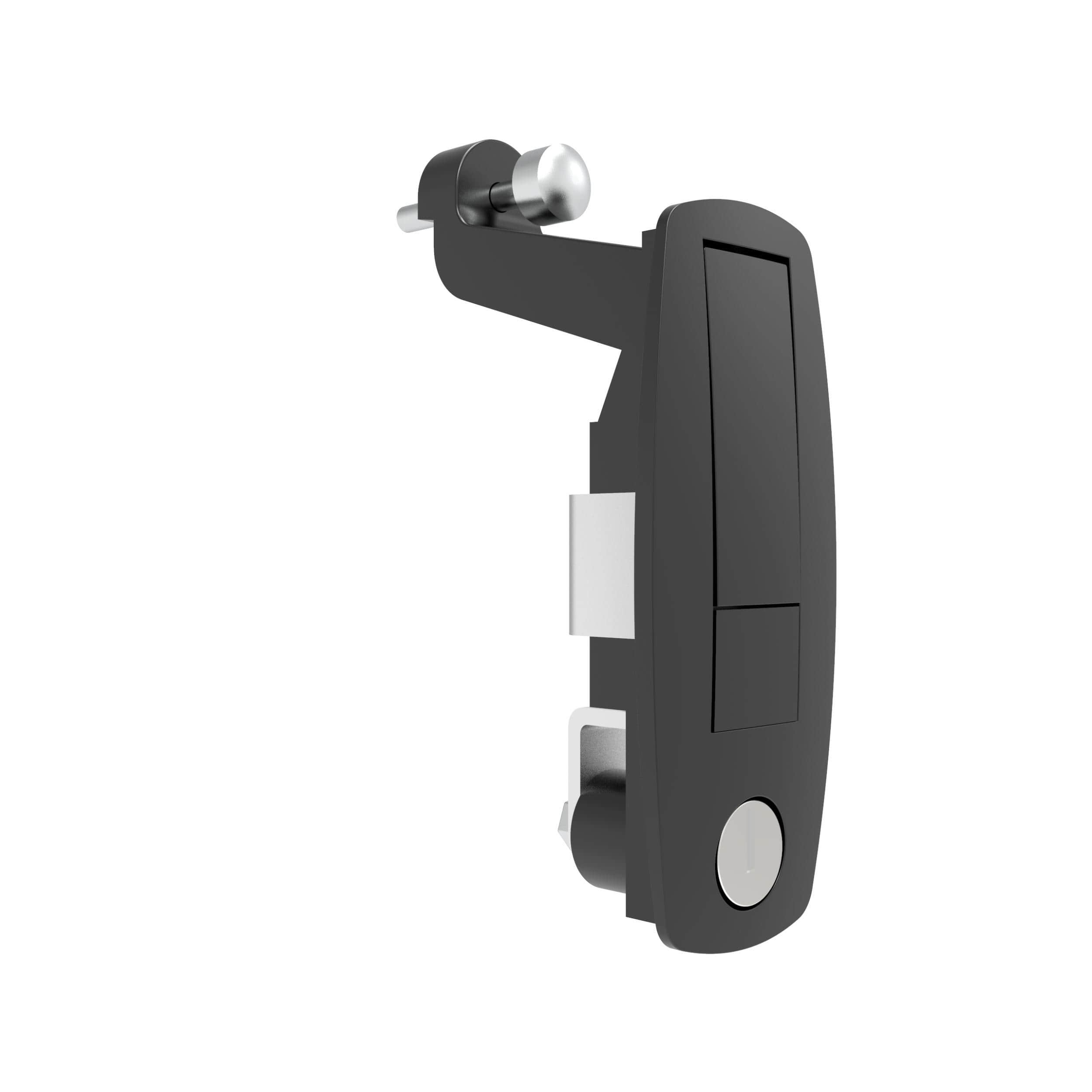 58 Black Powder Coated Zinc Alloy Flush Trigger Lockable Non-sealed Compression Lever Latch | Key Operated Industrial Cabinet Compression Lock