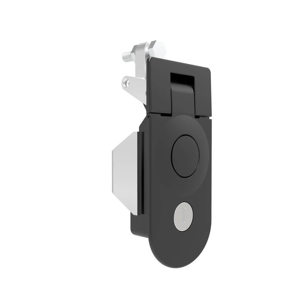 70 Black Powder Coated Zinc Alloy Sealed Key Lock Compression Lever Latch | Waterproof Sealed Cabinet Compression Door Latch
