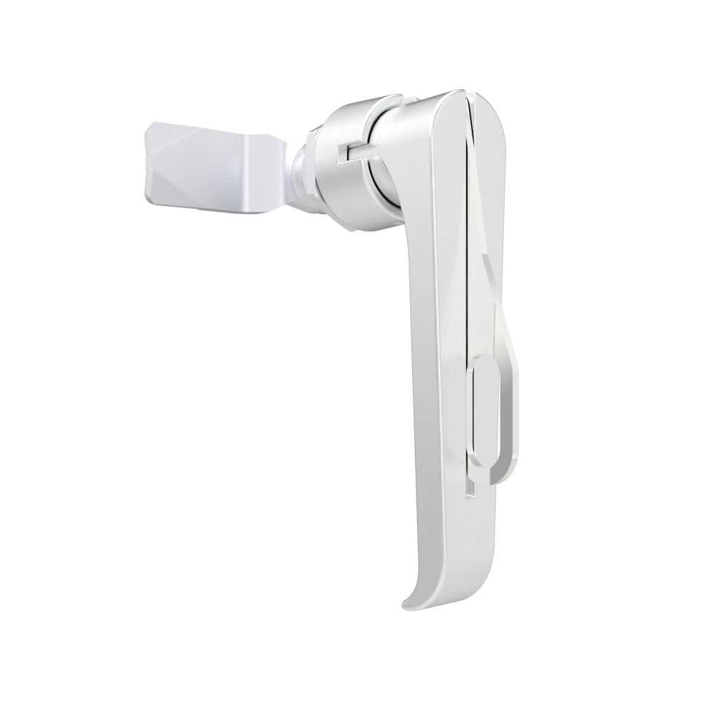 124 Bright Chrome Plated Zinc Alloy Padlock Lug L-Type Quarter Turn Lock | Cam Operated Hanging Tab Cabinet Rotary Lock