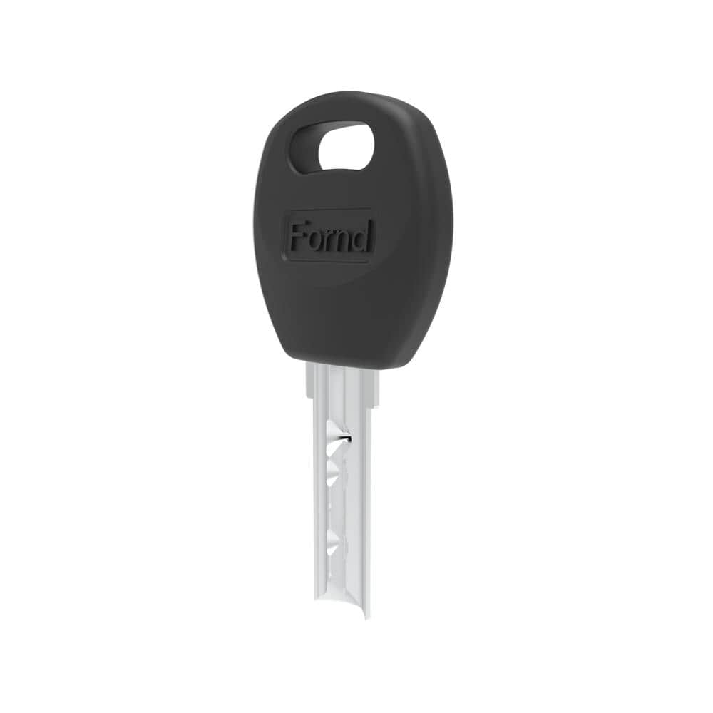 8 Crescent Cabinet Lock Key | Stainless Steel Key Blank with Nylon Plastic Handle, Customizable 200 Key Code Combinations