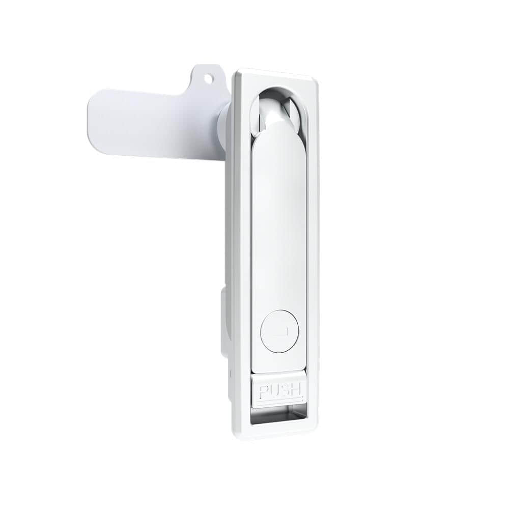 23 Zinc Alloy Silver Spray Coated K200 Rotating Handle Flat Lock | Universal Left Right Open for Control & Network Cabinets