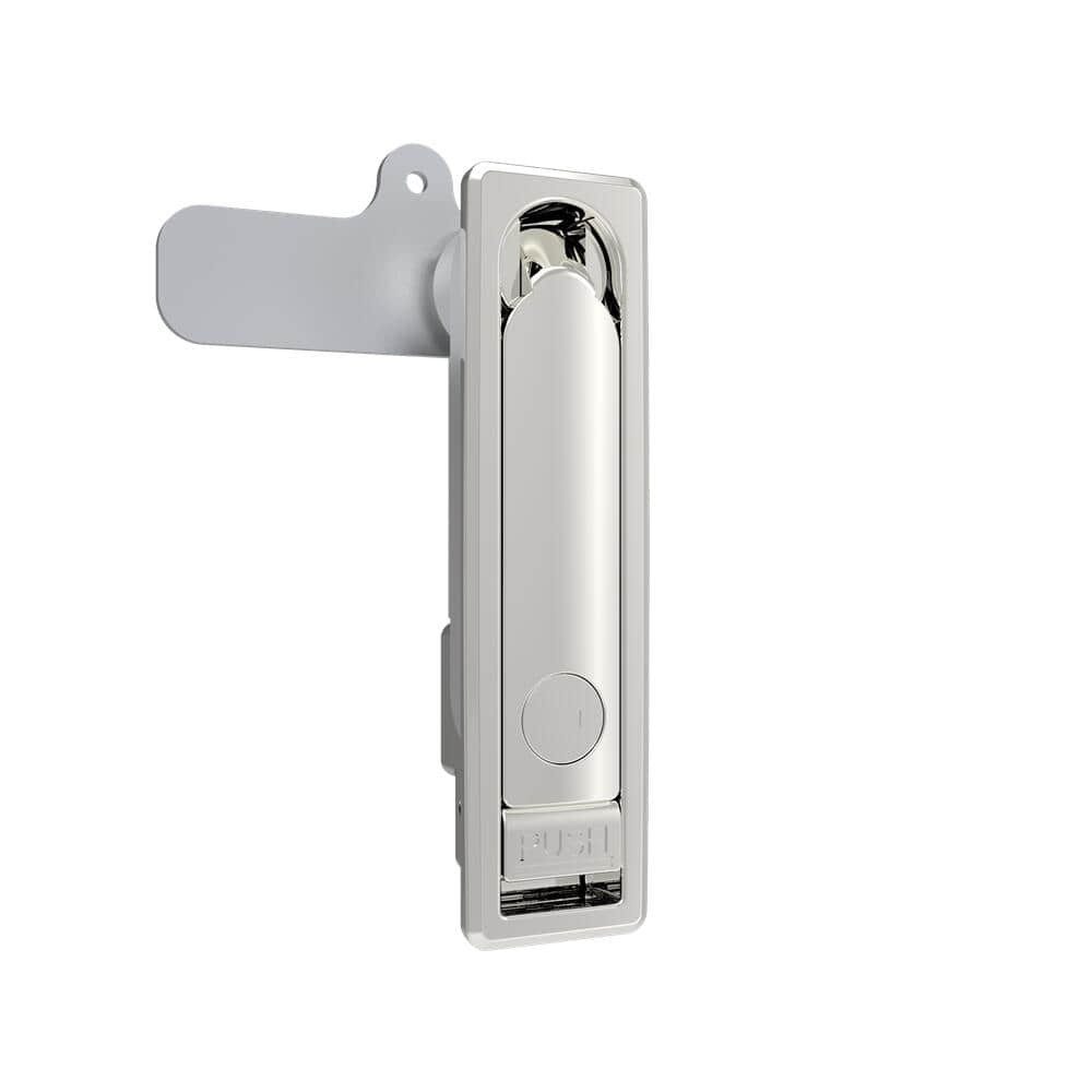 21 Passivated Stainless Steel K200 Rotating Handle Flat Lock | Universal Rotary Open for Electric Control Cabinet Applications