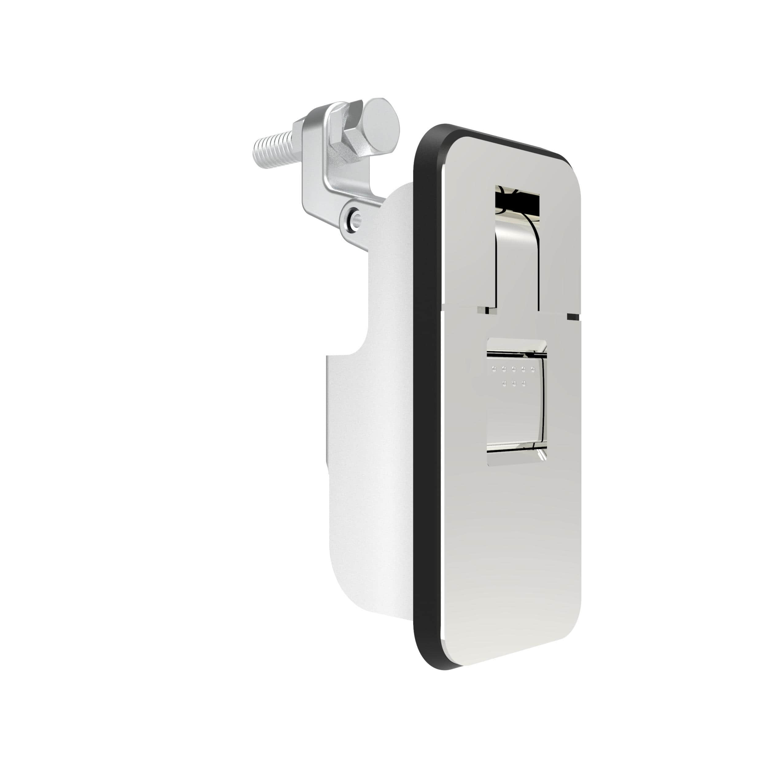 84 Chrome Plated Zinc Alloy Small Sealed Keyed Thumb Push Compression Lever Latch | Dustproof Industrial Cabinet Compression Door Lock