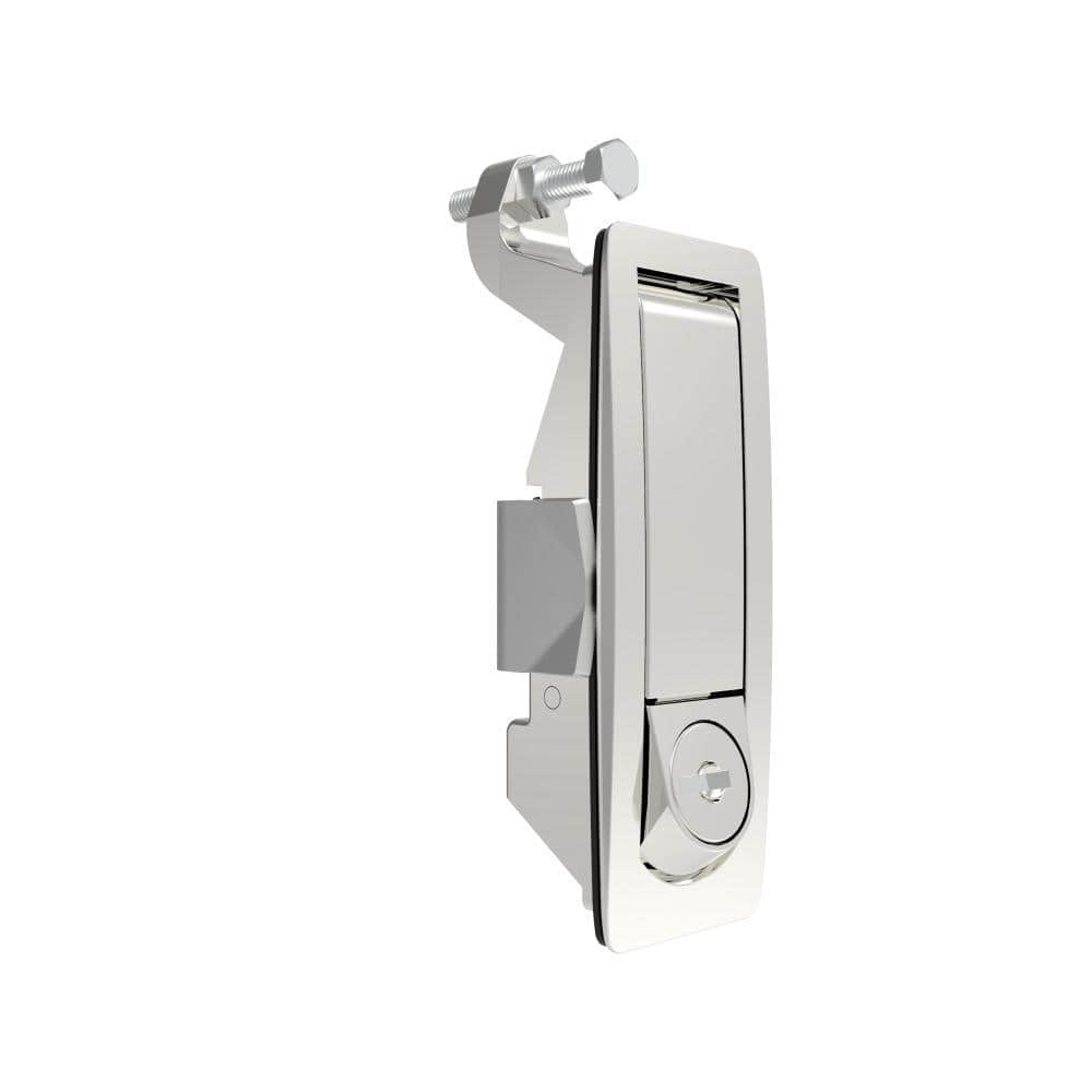 56 Chrome Electroplated Zinc Alloy Convex Trigger Lockable Non-sealed Compression Lever Latch | Key Operated Industrial Cabinet Compression Lock