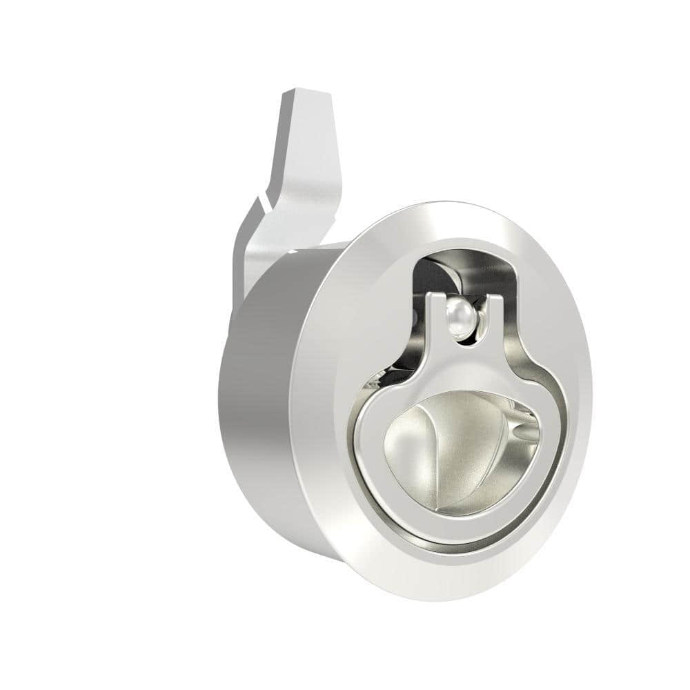 90 SOSCO M1 Polished Stainless Steel Marine Slam Pull Latch | Non-locking Embedded Boat Hatch Compression Lock, Medium Size