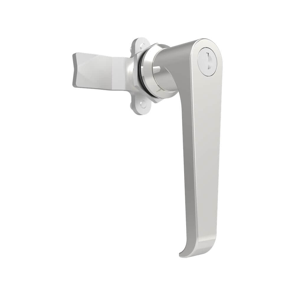 119 Passivated Stainless Steel Sealed L-Type Quarter Turn Handle Lock | Built-in Cam Industrial Cabinet Compression Door Lock