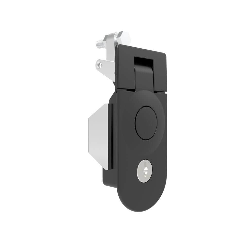 74 Black Powder Coated Zinc Alloy Sealed Key Lock Compression Lever Latch | Dustproof Sealed Keyed Cabinet Compression Latch