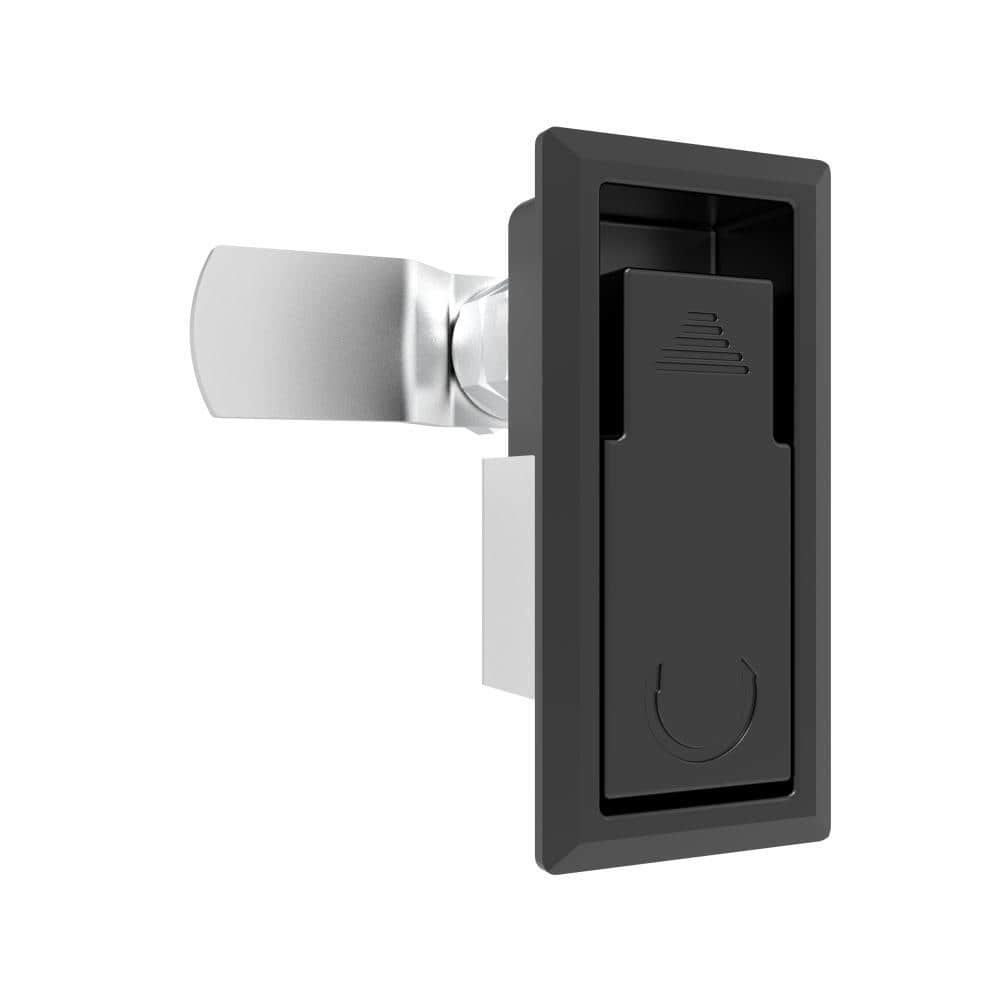 95 Black Powder Coated Small Embedded Lift-turn Compression Latch | Hidden Installation Industrial Cabinet Compression Door Latch