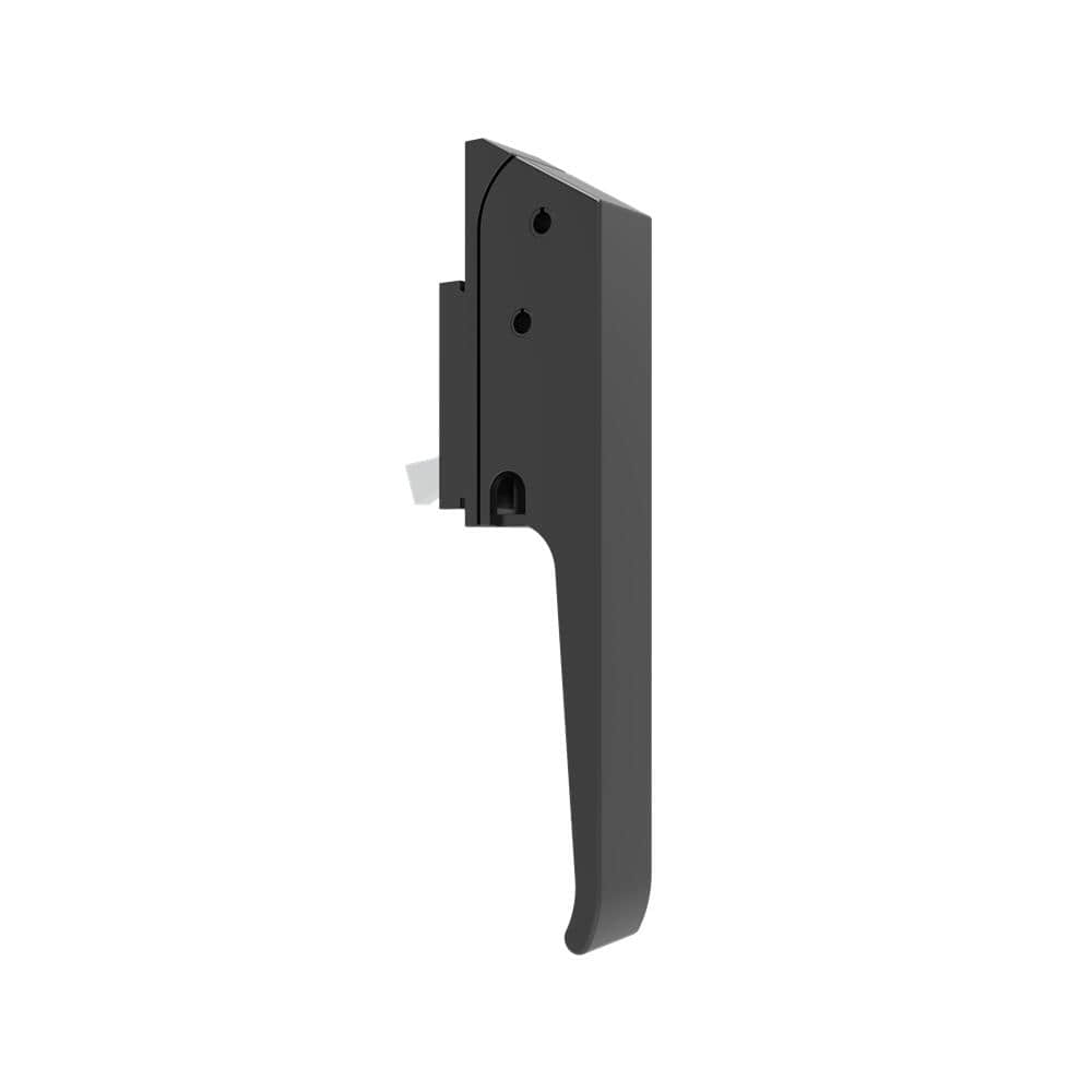 128 Black Powder Coated Zinc Alloy L-Handle Two-point Connecting Rod Lock | Multi-point Pull Rod Control Cabinet Three-point Rotary Lock