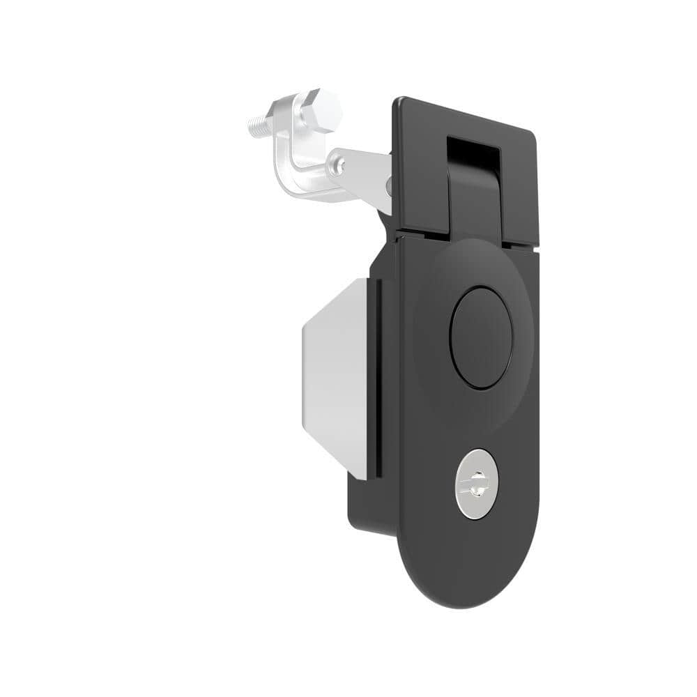 60 Black Powder Coated Zinc Alloy Sealed Key Lock Compression Lever Latch | Waterproof Sealed Cabinet Compression Door Lock