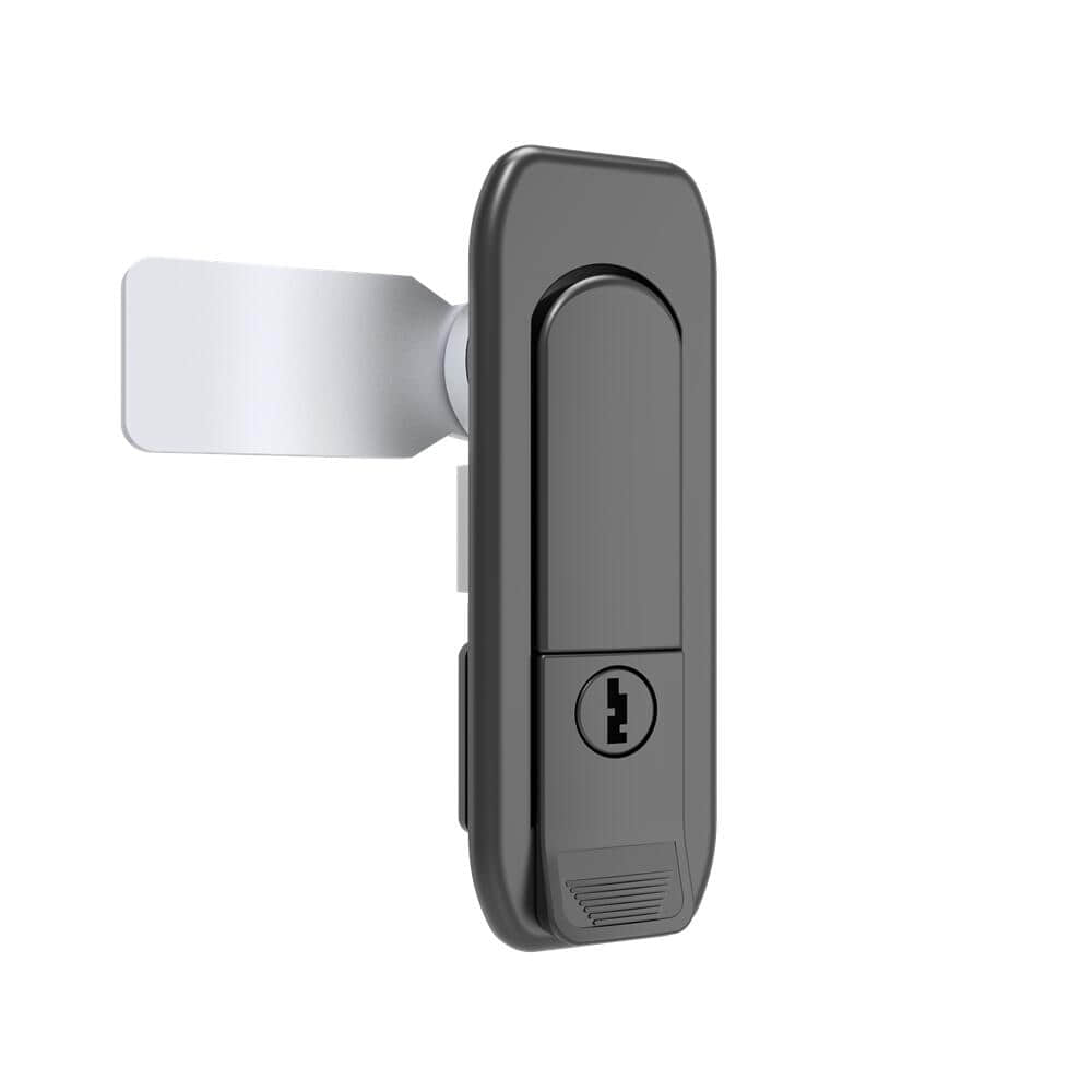 39 Black Finished Zinc Alloy K200 Rotating Handle Flat Lock | Universal Open Design for Industrial Electrical Cabinet Doors