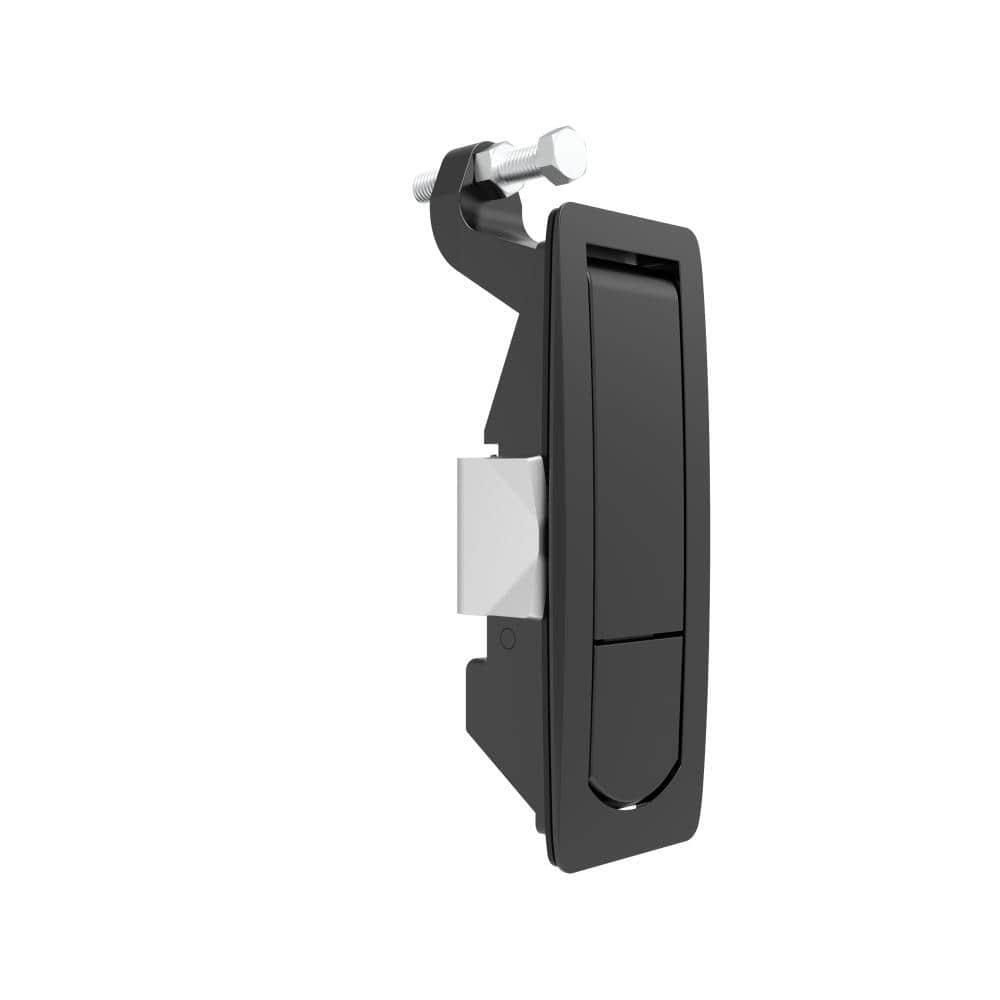 54 Black Powder Coated Zinc Alloy Low Flush Trigger Non-sealed Compression Lever Latch | Universal Mount Cabinet Compression Latch