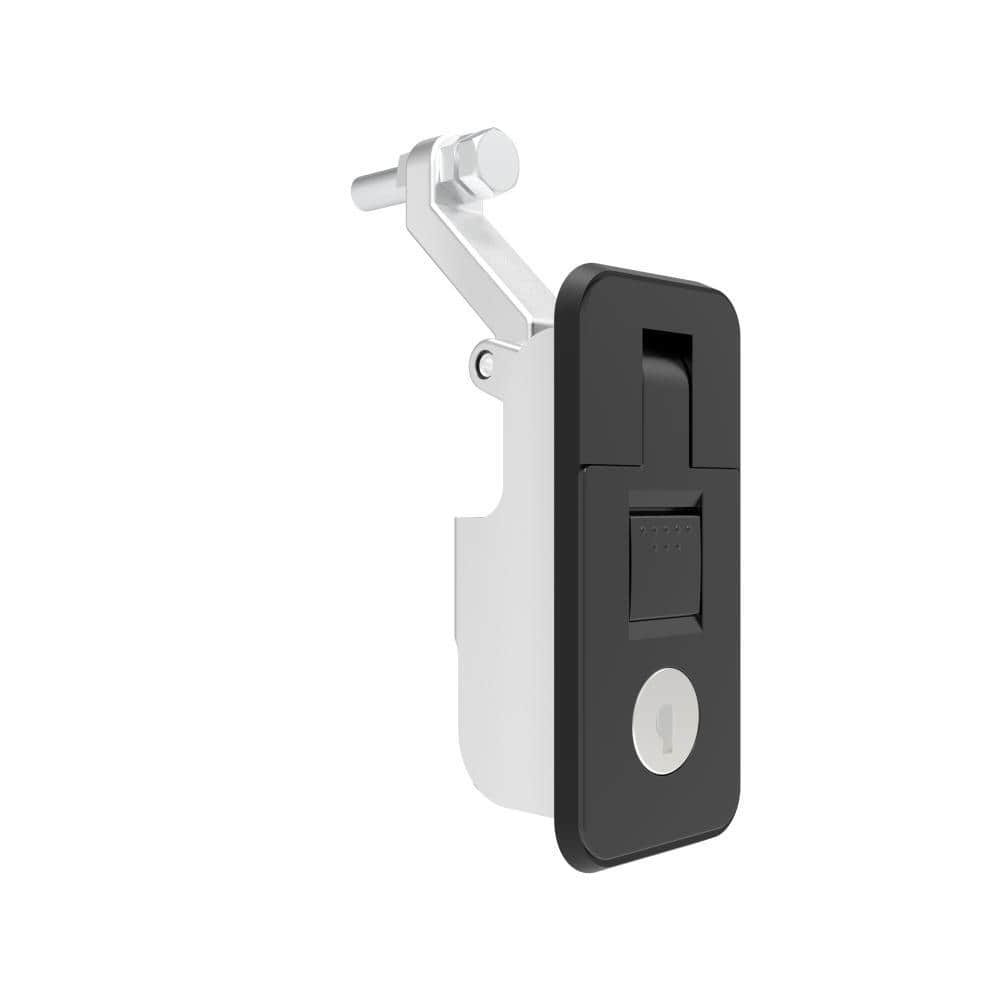 87 Black Powder Coated Zinc Alloy Small Sealed Key Thumb Push Compression Lever Latch | Multi-function Cabinet Compression Door Latch