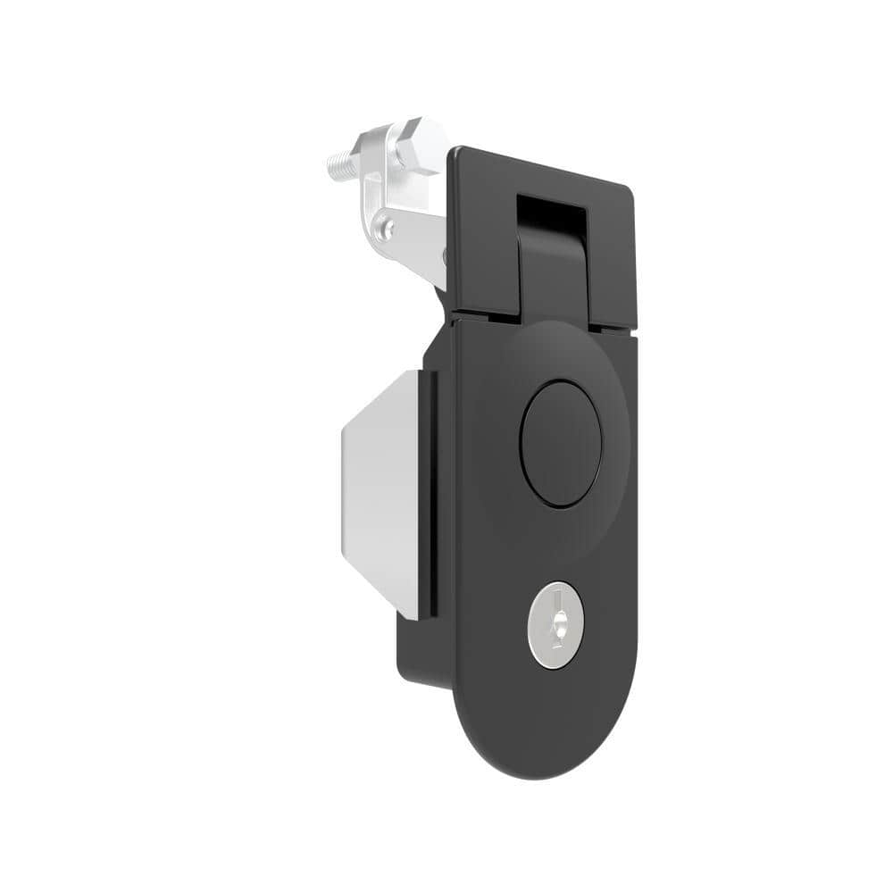 77 Black Powder Coated Zinc Alloy Sealed Key Lock Compression Lever Latch | Waterproof Sealed Cabinet Compression Door Latch