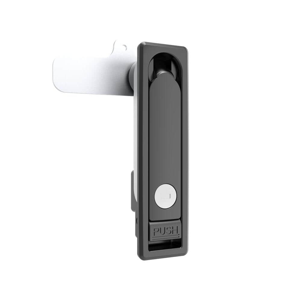 22 Zinc Alloy Black Powder Coated K200 Rotary Handle Lock | Universal Flat Cabinet Lock for Electrical & Network Equipment