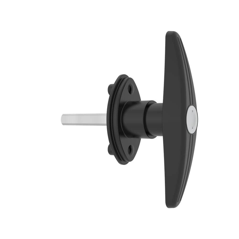 106 Black Powder Coated Zinc Alloy Concealed T-Handle Lock | Hidden Fit Garage & Jeep Rear Cabinet Cover Lock