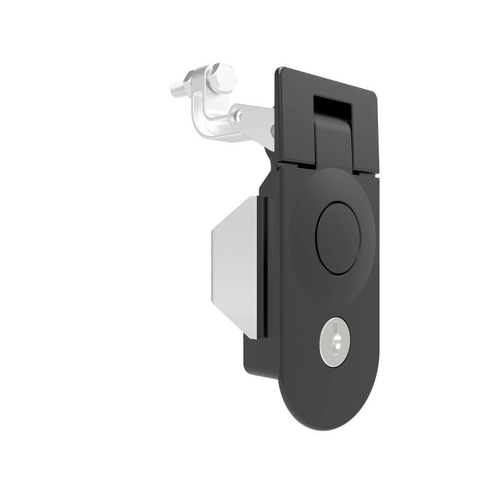 79 Black Powder Coated Zinc Alloy Sealed Key Lock Compression Lever Latch | Anti-dust Sealed Keyed Cabinet Compression Door Latch