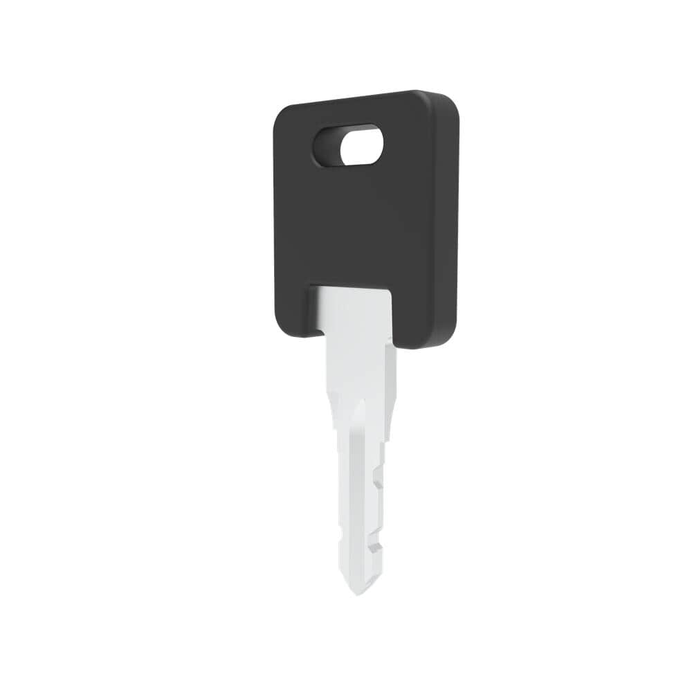 7 Replacement Lock Cylinder Key | Black Nylon Plastic Handle Copper Key, 200 Key Combinations, Nickel Electroplated Solid Brass Material