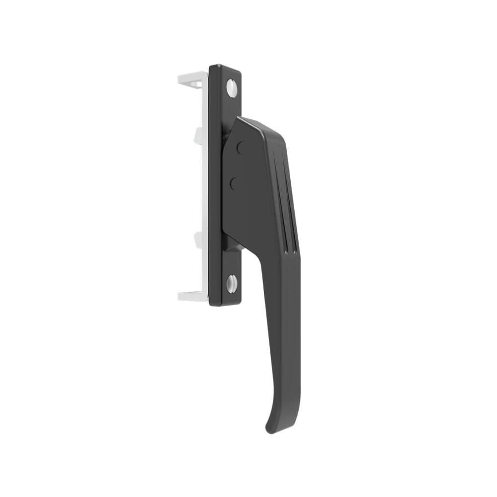 129 Black Powder Coated Zinc Alloy L-Handle Multi-point Connecting Rod Lock | Weitu Style Three-point Lifting Handle Cabinet Rod Lock