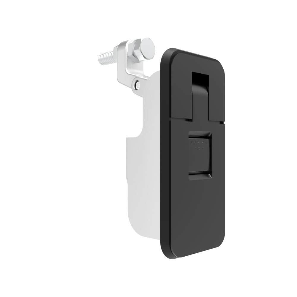 85 Black Powder Coated Zinc Alloy Small Sealed Thumb Push Compression Lever Latch | Key Operated Cabinet Compression Door Latch