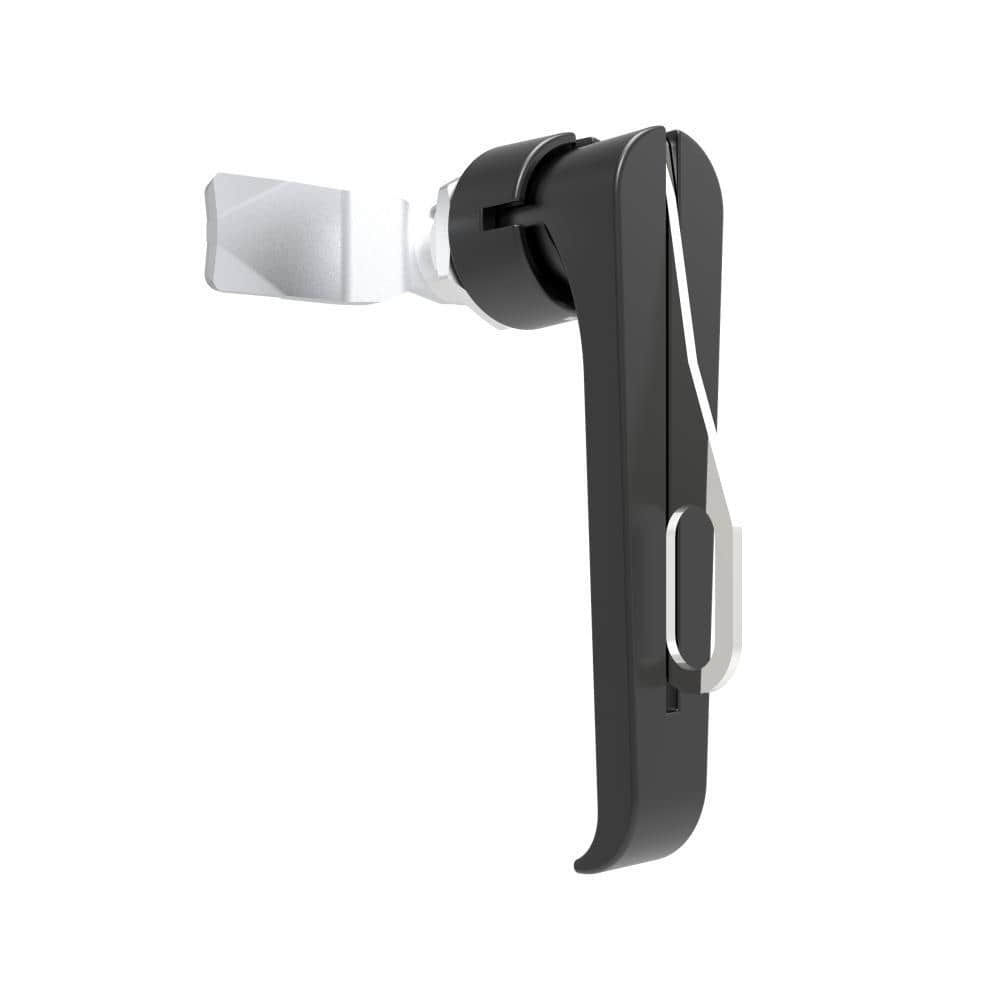 123 Black Powder Coated Zinc Alloy Hanging Tab L-Type Quarter Turn Lock | Cam Equipped Industrial Cabinet Handle Lock