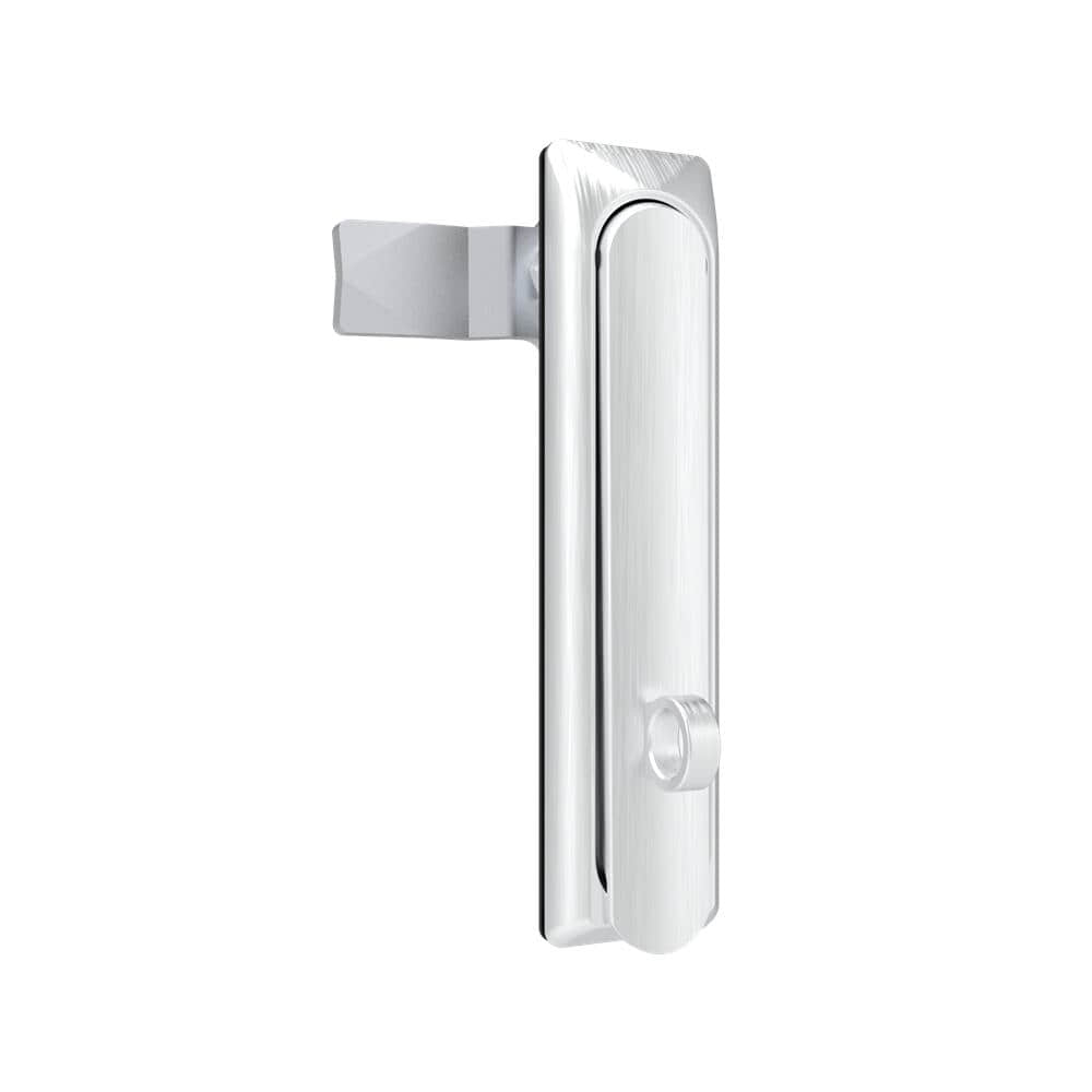 17 Stainless Steel Rotating Handle Lock with Padlock Lug | Flat Cabinet Lock for Electric & Network Equipment Cabinets, Anti-corrosion Passivated Finish