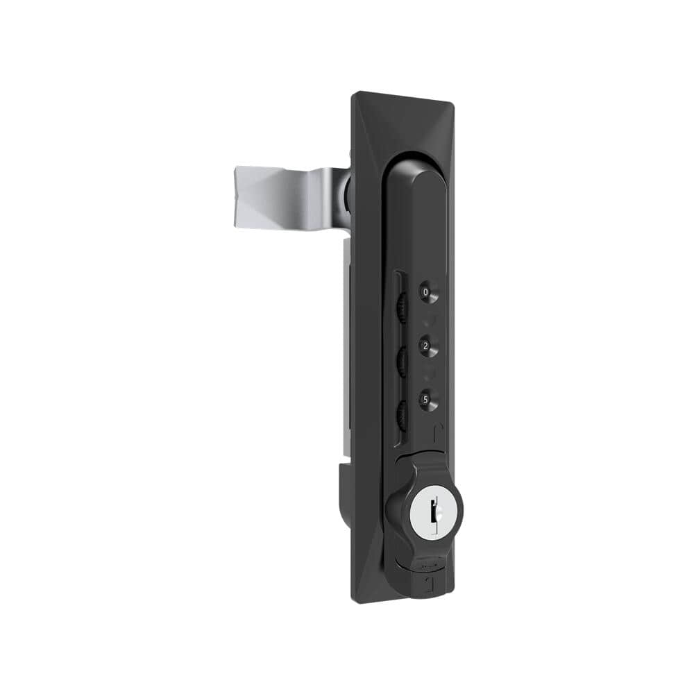 32 EMKA Style 3-Digit Password K333 Rotary Handle Flat Lock | Universal Left Right Open Plastic Cabinet Lock for Electrical Network Cabinets