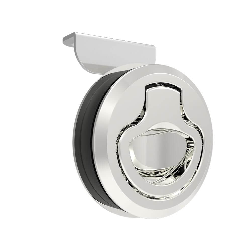 131 Electropolished Stainless Steel Small Embedded Round Yacht Slam Lock | SOSCO M1 Boat Door Lock for 1~21mm Door Thickness, 23mm Grip Length